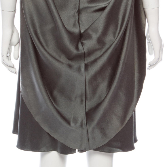 Zac Posen Charcoal Back Silk Dress - Picture 6 of 6